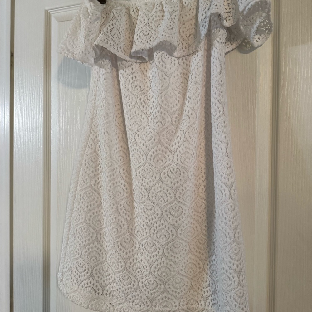Lilly Pulitzer White Lace Off-Shoulder Dress